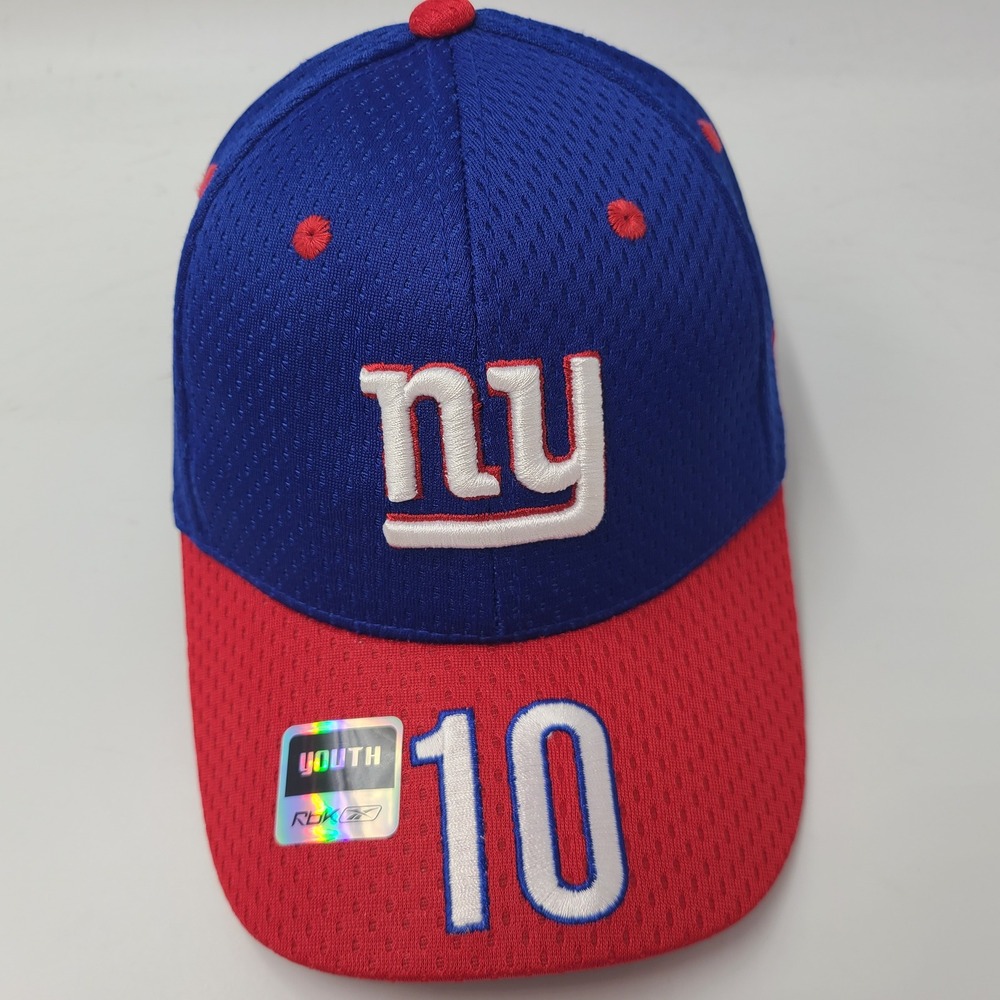Youth New York Giants Hat Adjustable Reebok Blue Red White NFL Eli Manning #10